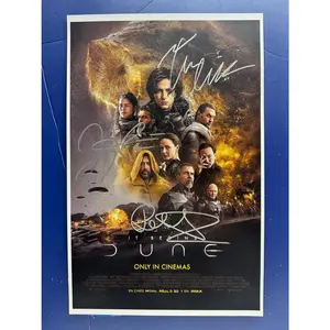DUNE - 3 Cast-members Signed Movie Poster (Frame Not Included) (No Frame)