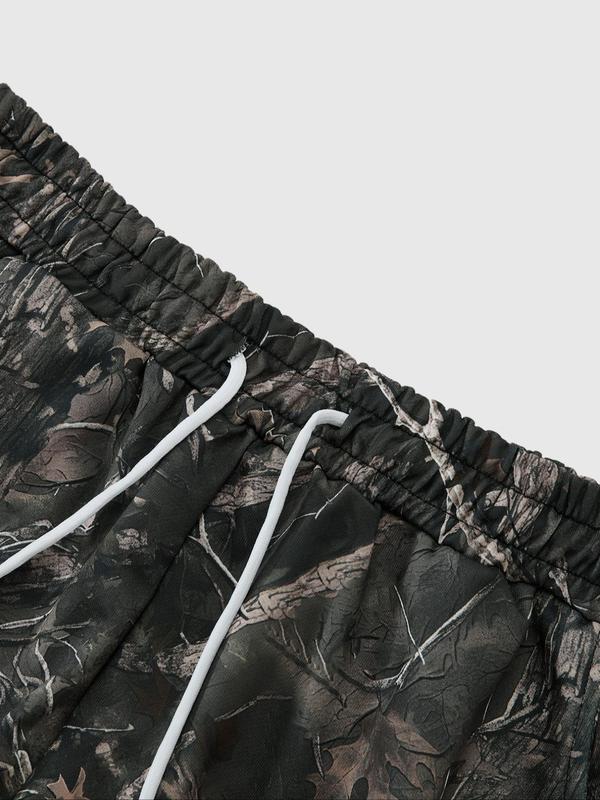 Two-Piece Set Men's Camo Print Sweatshirt & Sweatpants Set, Regular Fit Casual Long Sleeve Pullover & Jogger Pants, Men's Two-piece Outfits for Daily Wear