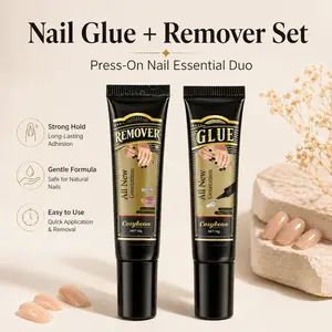 Cosybean Nail Glue & Removal Set – Essential press-on nail combo with dual benefits: no need for a UV/LED lamp, strong adhesion, long-lasting hold, gentle formula