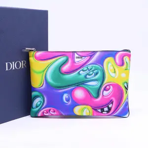 Pre-owned Dior Canvas Small Leather Goods x Kenny Scharf Pouch Bag W20717