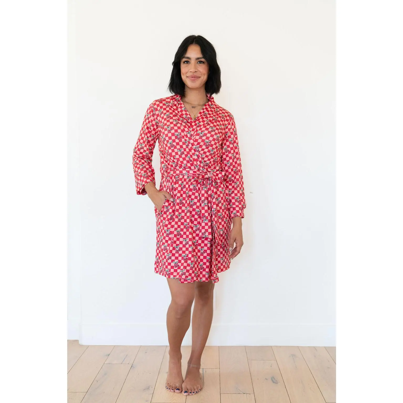 CHERRY CHECKER | WOMEN'S ROBE
