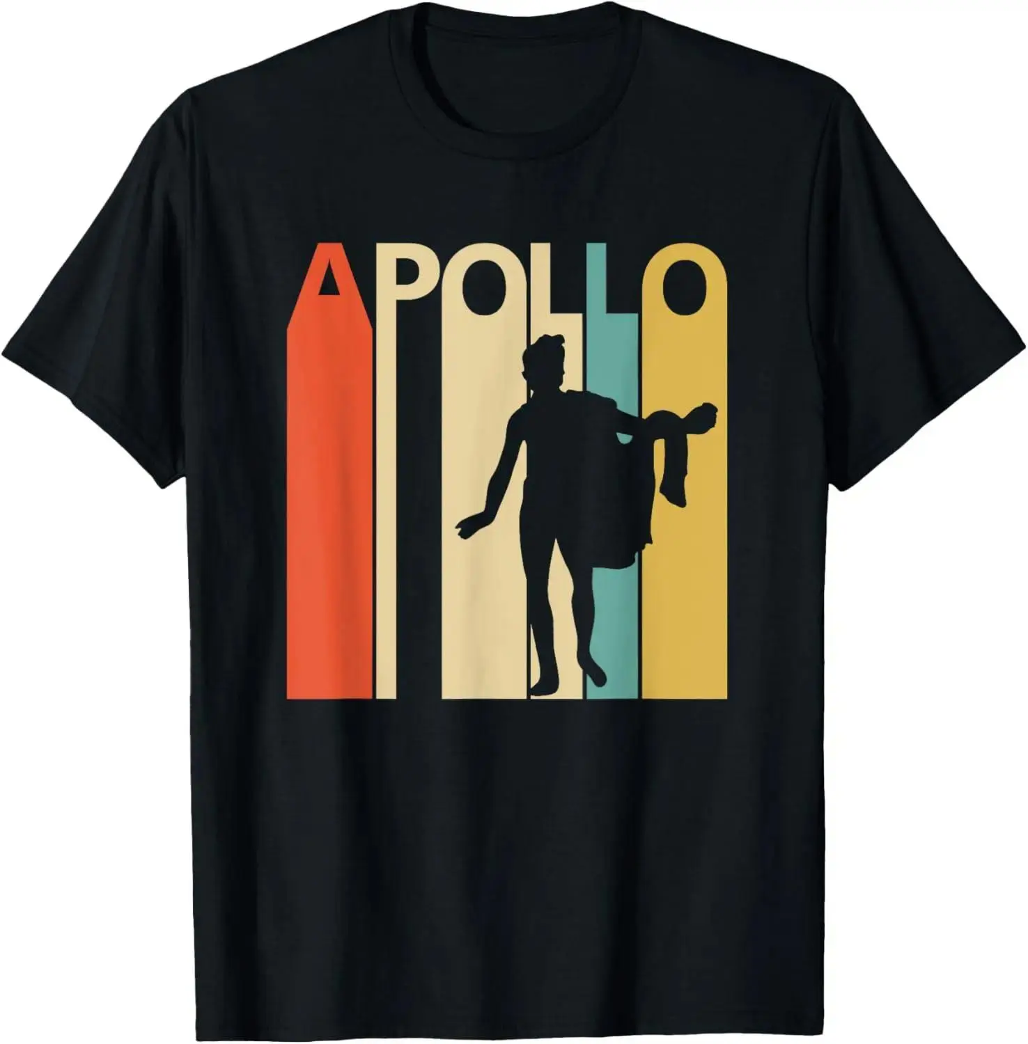 Women's Short-Sleeve Apollo God Print T-Shirt - Vintage Greek Mythology Gift, Casual Unisex Menswear with Comfortable Fabric
