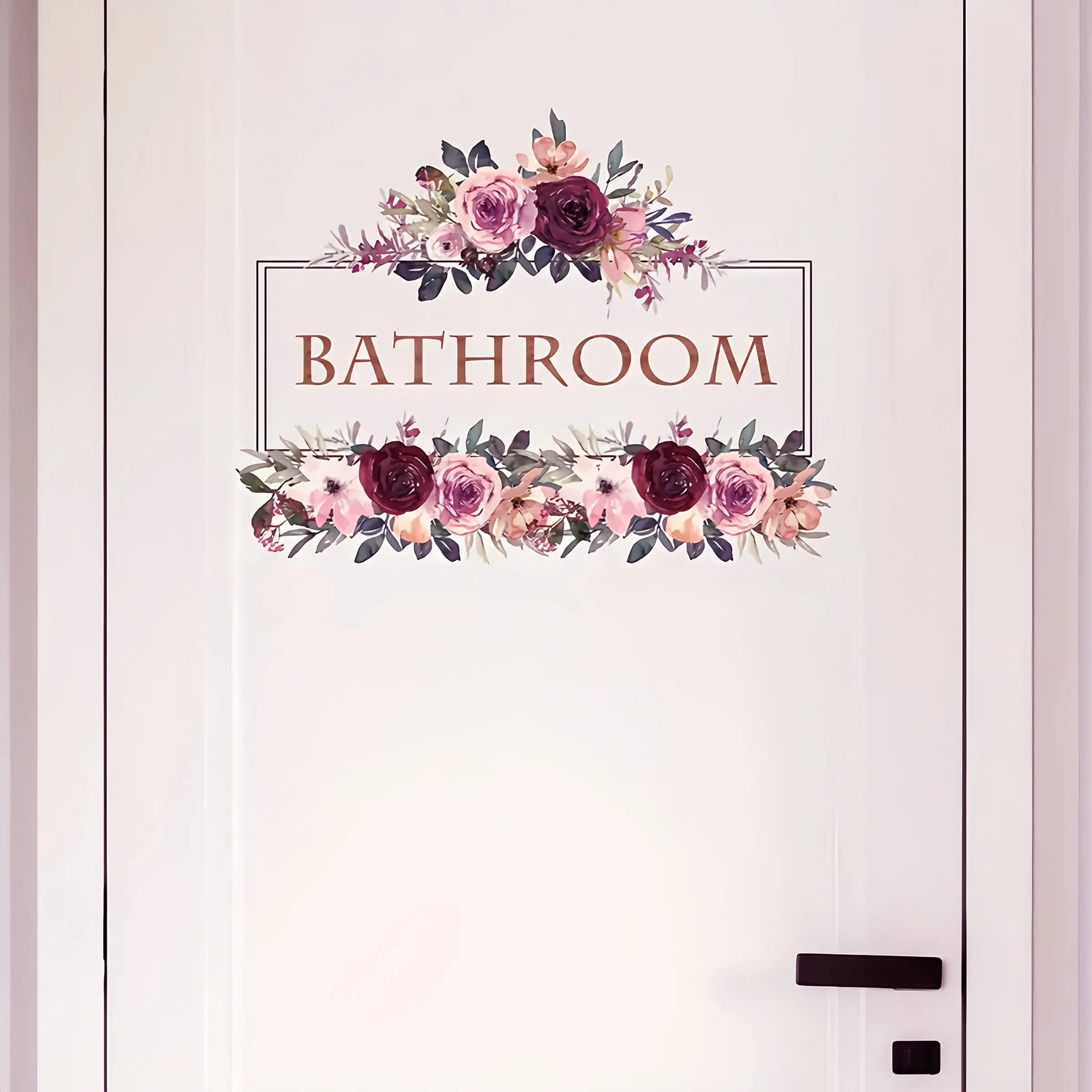 Floral Wall Sticker for Bedroom, Living Room, Bathroom, Decorative, Perfect Home Decor, Easy to Apply, Durable Material, Enhances Space Aesthetics, Flower, Decorative Stickers, Flower Wall Decals, Decoration Sticker