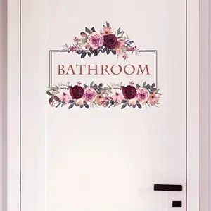 Floral Wall Sticker for Bedroom, Living Room, Bathroom, Decorative, Perfect Home Decor, Easy to Apply, Durable Material, Enhances Space Aesthetics