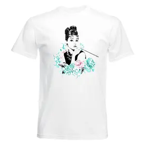 Audrey Hepburn Blumen Vintage T-Shirt, Audrey Hepburn Shirt, Film Liebhaber Shirt