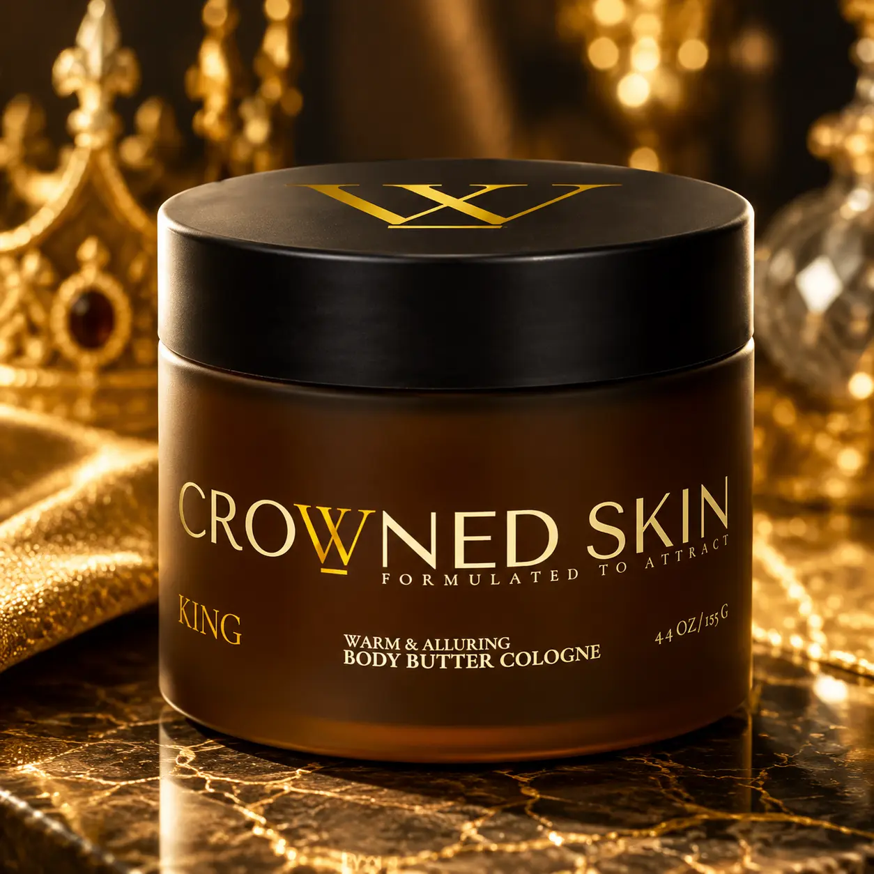 King Body Butter Cologne - Warm and Sensual.Nourishing Moisturizer for Radiant Skin, Gentle Smoothing & Soothing Formula Jars with Natural honey Shea & Jojoba for Radiant Hydrating Fragrance