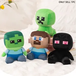 My World Pixel World Plush Doll, Zombie Creeper Steve Enderman Figure, Cute Gift for Gamers, Birthday, Holiday Surprise