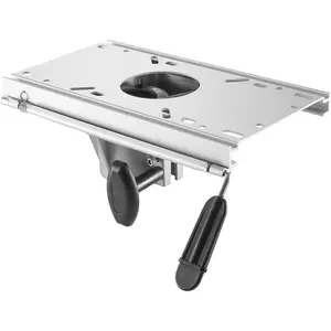 2-7/8" Boat Seat Mount with Slider, Heavy Duty Aluminum Swivel Base with Fore & AFT Slide, Secure Locking Sliding Bracket for 2.78 Inch Pedestal Post for Fishing and Boating Enthusiasts