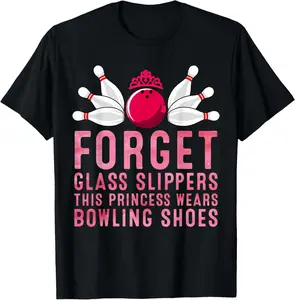 100% Cotton Fashion Garment Best Bowling Art for Women Girls Bowling Team Bowler Bowling T-Shirt
