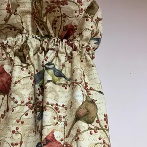 Cardinal and Chickadee Lined Valance - Perfect for Your Home Decor