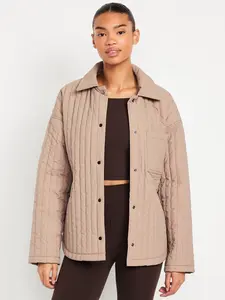 Old Navy Women's Oversized Lightweight Water-Resistant Quilted Jacket