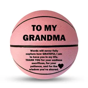 Custom To My Grandma Basketball Gift, Personalized Pink Basketball 28.5