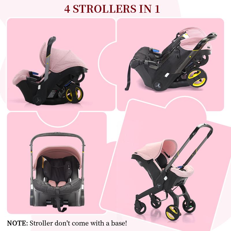 (No Base)Baby Stroller For Newborn,Convenient Attached Storage Bag,With A Sunshade,The Wheels Can Be Locked,The Handlebars Can Be Adjusted In Both The Forward And Reverse Directions