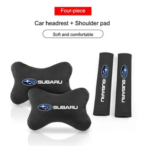 Car Seat Belt Cover Safety Belt Shoulder Protection Pad, Seat Headrest Accessories for Subaru Sti Forester Impreza Legacy Outback Wrx Crosstrek