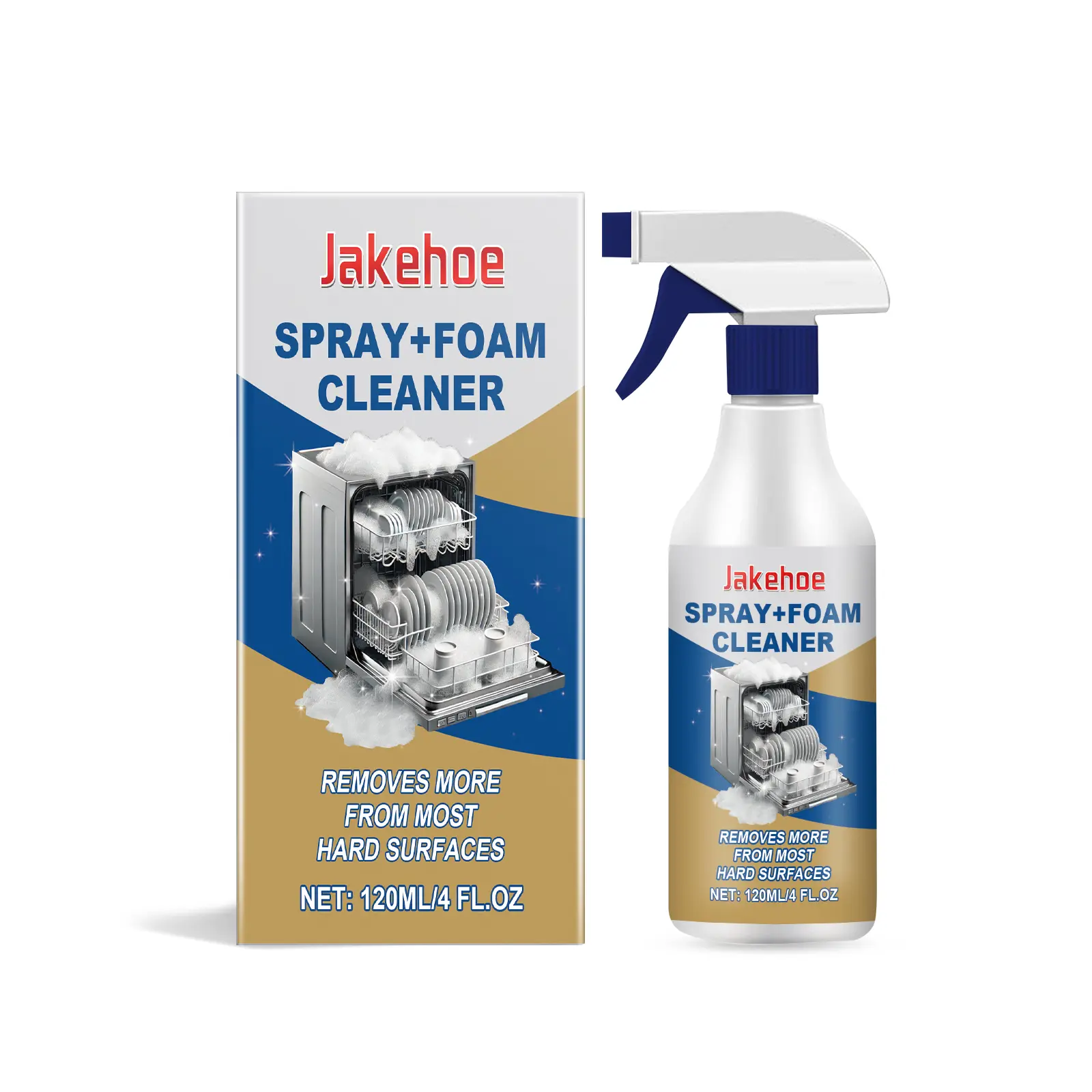 Jakehoe Scented Spray Dishwasher Cleaner Foam, Multi-Effect Kitchenware Stain Remover, Lightweight Formula Degreaser, Multi-Purpose & Ready-To-Use Detergent, Degreaser Dishwasher Detergent, Multi-Purpose Dishwasher Detergent