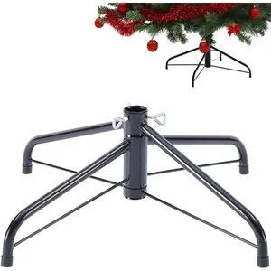 Heavy Duty Folding Artificial Christmas Tree Stand for 4 to 6 Foot Trees Fits 0.86-1.25 Inch Pole