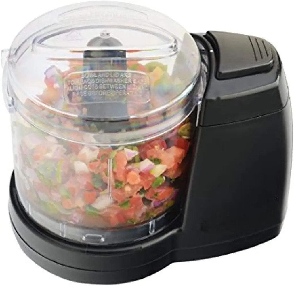 Mini  by Select Brands - Mini Electric   for  Appliances - Features Dishwasher-Safe Parts - Chops, Minces & Dices - 1-1/2 Cups, Black