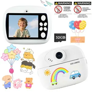 Perfect Instant Toy Camera For Little Ones Instant Printing Function 32GB Memory Card Included Great For Family Gatherings Outdoor Play School Moments Present For Ages 3 To 11