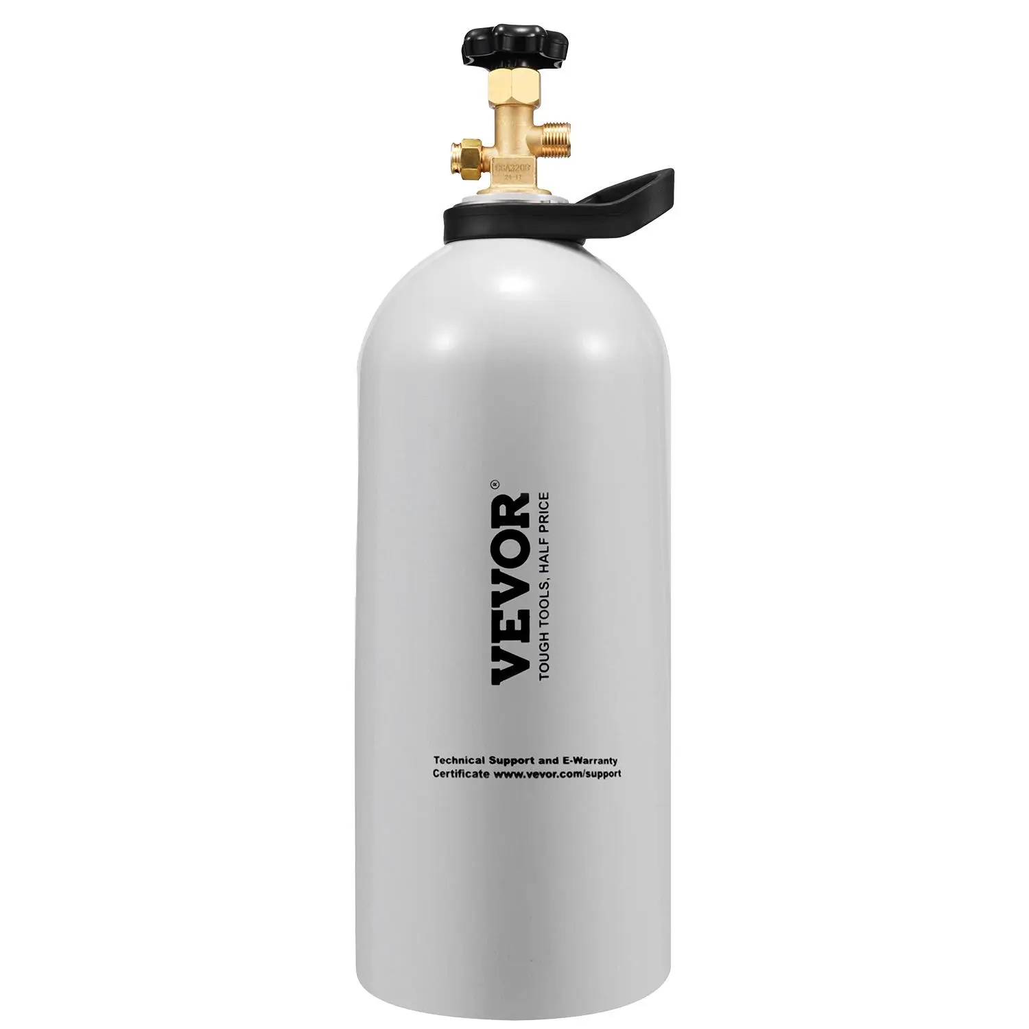 【Summerfinds】VEVOR CO2 Tank, 10 lbs New Aluminum Alloy Cylinder, CO2 Air Tank with Light Spray Coating, CGA320 Valve, Handle & Adjustable Pressure, DOT Approved Cylinder for Draft Beer Dispensing and Soda Maker