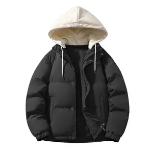 Men's Hooded Casual Down Jacket, Fashionable Warm Outerwear for Daily Outings, Ideal Winter Coat for Cold Weather, Functional Design & Comfort