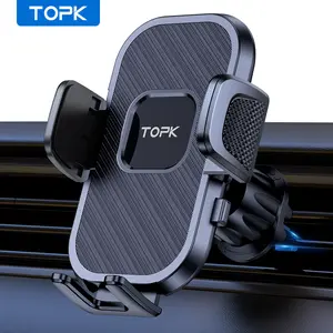 TOPK Car Vent Phone Mount for Car [Military-Grade Hook Clip] Phone Stand for Car [Thick Cases Friendly] Air Vent Clip Cell Phone Holder for Smartphone, iPhone, Automobile Cradles Universal