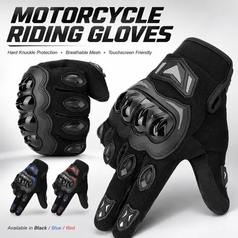 Motorcycle Gloves Carbon Fiber Touch Screen Motorbike Cycling Full Finger Gloves