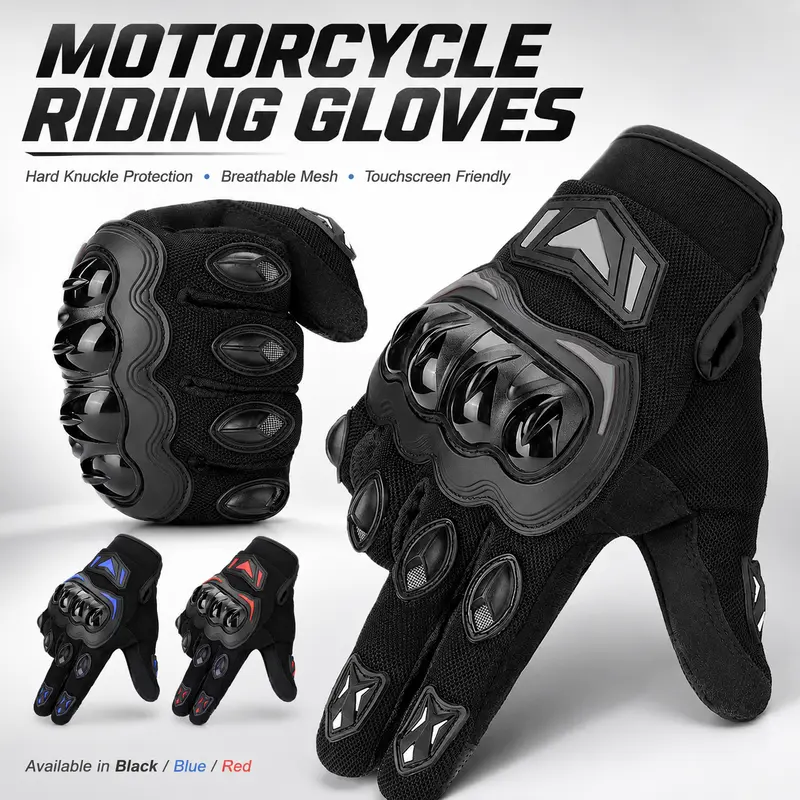 Motorcycle Gloves Carbon Fiber Touch Screen Motorbike Cycling Full Finger Gloves