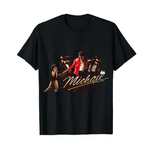 Michael Jackson Iconic Pose With Signature And Sparkling Jacket Design Perfect For Music Lovers And Pop Culture Fans Ideal Gift For Friends Family Or Yourself During Spring Summer Seasons Fashion T-Shirt