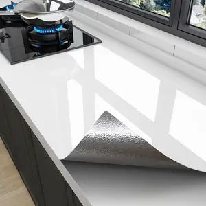 Solid Color Self Adhesive Wallpaper, Peel and Stick Wallpaper Designs, Thickened Wall Sticker, Waterproof & Oil-proof Wallpaper for Kitchen Countertop, Desk, Dormitory, Bedroom