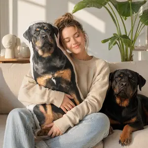 Custom 3D Pet Pillow from Photo - Personalized Dog & Cat Memorial Cushion, Double-Sided Printed Cotton, Holiday Gift for Animal Lovers 2026, Cushions