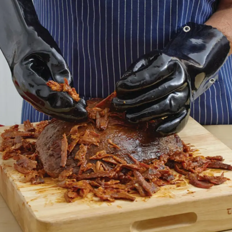 Insulated BBQ Gloves - Heat Resistant, No Stiff for Grill/Cooking/Pit, Grilling & Meat Gloves, Smoker Accessories