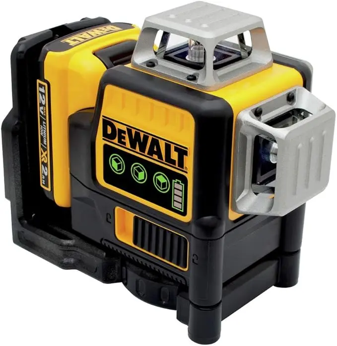 DEWALT DW089LG 12V MAX 12V Li-Ion Lightweight Cordless Laser Level - 12-Line Bright Green Beam, 3x360° Full Surrounding Beams, Smart Self-Leveling, Rugged Housing, Tripod Mount, Dust-Resistant Precision Tool for Indoor/Outdoor Construction Layout