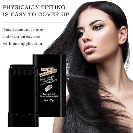 Safe and Convenient Comb Hair Dye Stick, White Hair Cover Stick, 2-in-1 Convenient Instant Dyeing, Waterproof and Sweat Proof, Quick Root Dressing