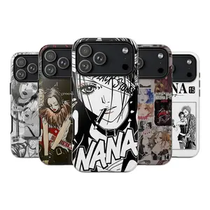 NANA Anime Black Stones Collage iPhone Case – Nana Osaki Aesthetic Manga Art Protective Glossy Cover for iPhone 7–17 Pro Max