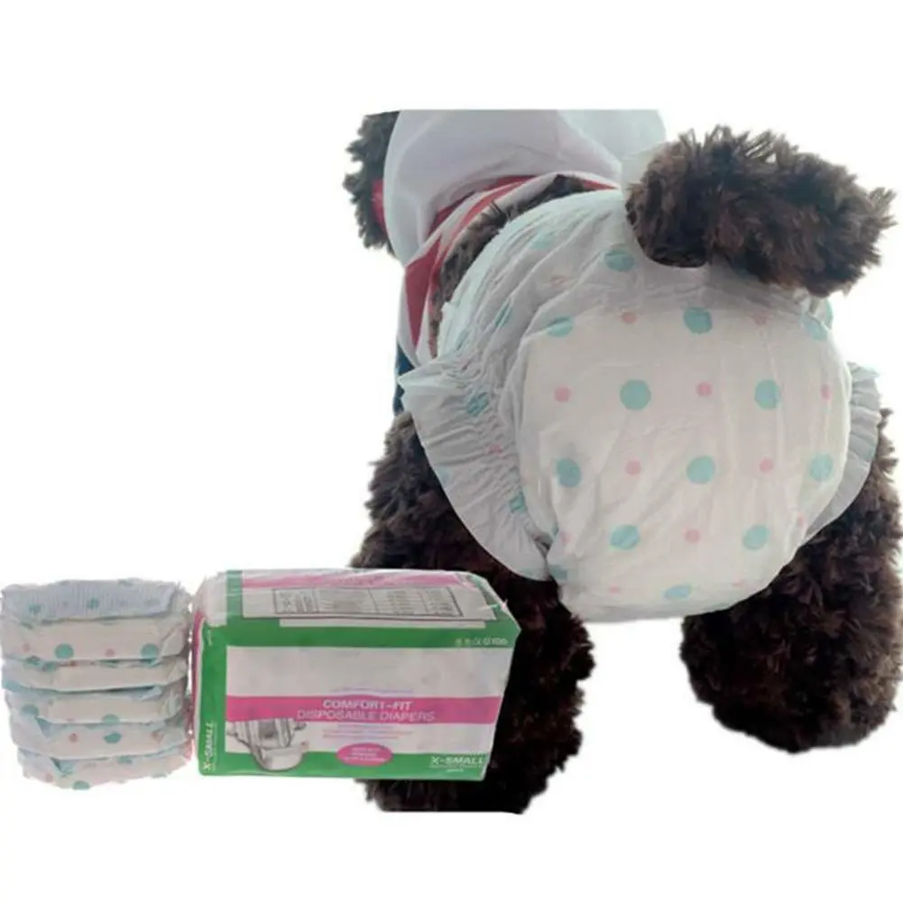 Disposable Dog Diapers | Female Dogs | Leak-Proof Sanitary Pants (10 Pack)