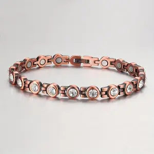 1pc Women's Magnetic Copper Anklet Women's Copper Ankle Bracelet 99.99% Pure Copper, Foot and Ankle MagnetLWAW
