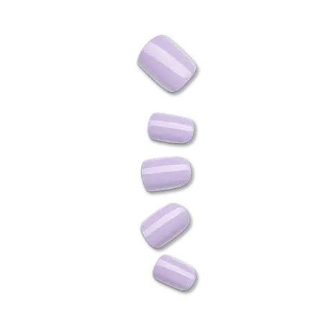 Impress Color No Glue Fake Press On Nails - Picture Purplect | Solid, Purple, Short, Squoval, Manicure