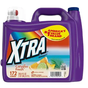 Xtra 206.4 fl. oz. Calypso Fresh Liquid Laundry Detergent, (172-Loads) Household Tropical, Calypso Fresh Scent with Mango Pineapple & Musk, Works in Standard & HE Washing Machines, Reliable Performance at Great Value