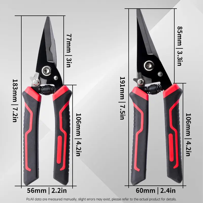 Mom 2-Piece Ergonomic Rubber-Grip Scissors Set - Non-Slip Hand Tools with Safety Lock, Comfortable & Secure Hold, Secure Storage, Versatile Addition for Home Use