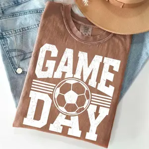 Soccer Mama Comfort Colors® T-Shirt - Retro Soccer Mom Game Day Graphic Tee - Proud Sports Mom Apparel - Mother's Day Soccer Fan Gift