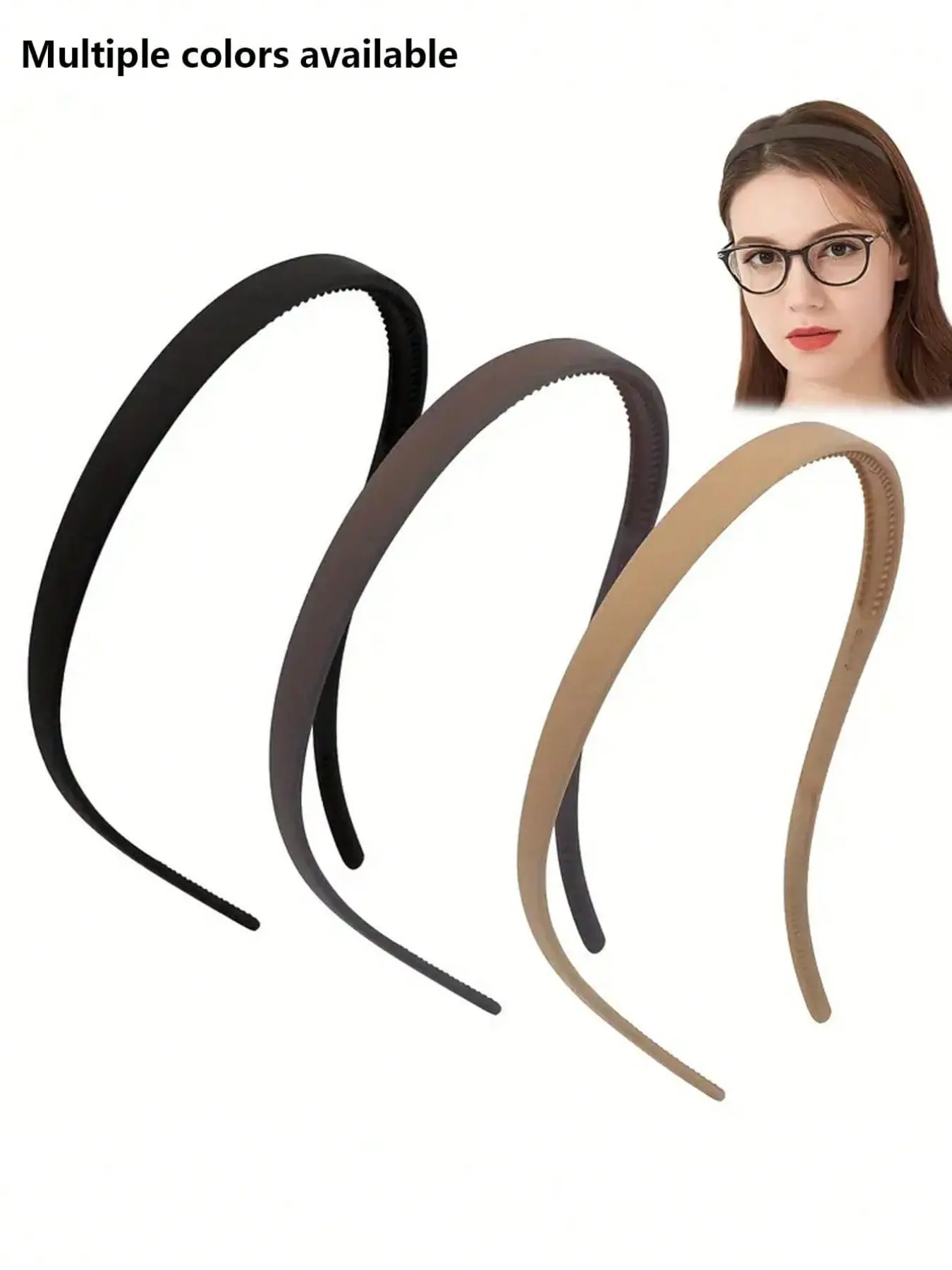 Women's Invisible Minimalist Hairband, Soft Headband, No Lace Headband, Soft Comfortable, Suitable for Glasses and Various Hairstyles, Multiple Colors Available