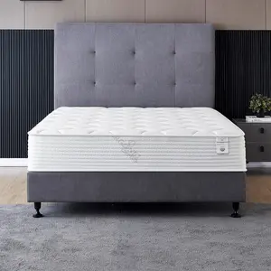Queen Size Mattress - 10 Inch Cool Memory Foam & Spring Hybrid Mattress with Breathable Cover - Comfort Plush Euro Pillow Top - Rolled in a Box -Skin-friendly and comfortable latex mattress with moderate cushion and single pocket spring double