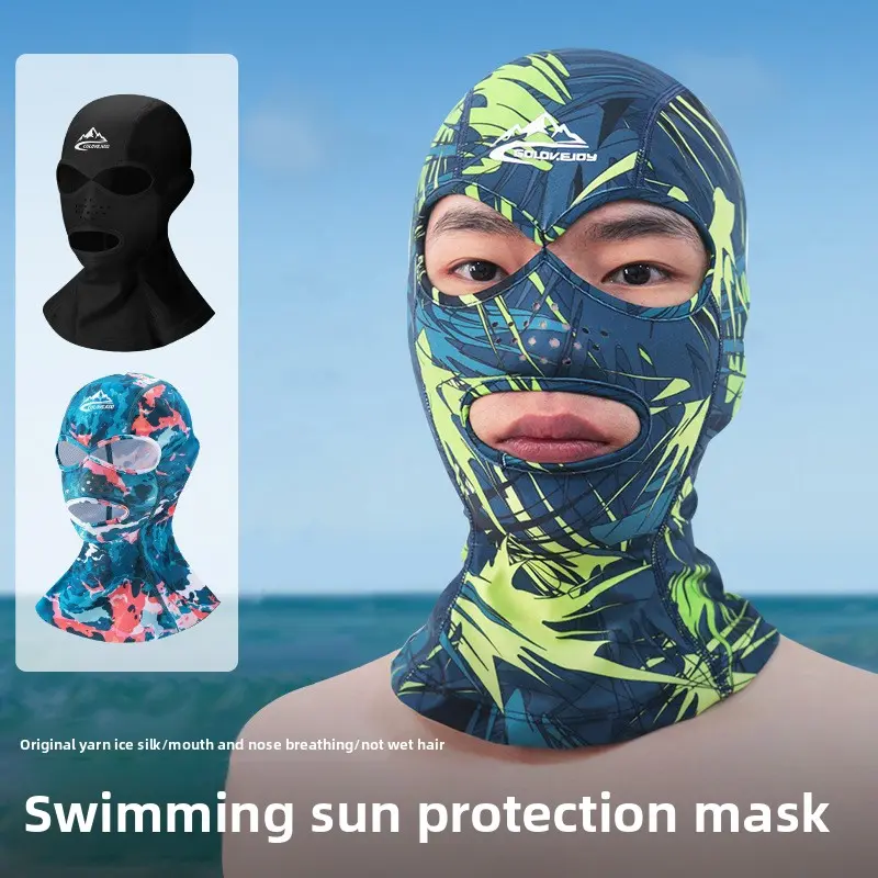 Unisex Breathable UV-Protective Facekini, Swimming Diving Sunscreen Headgear for Adults, Suitable for Outdoor Water Activities, Rafting