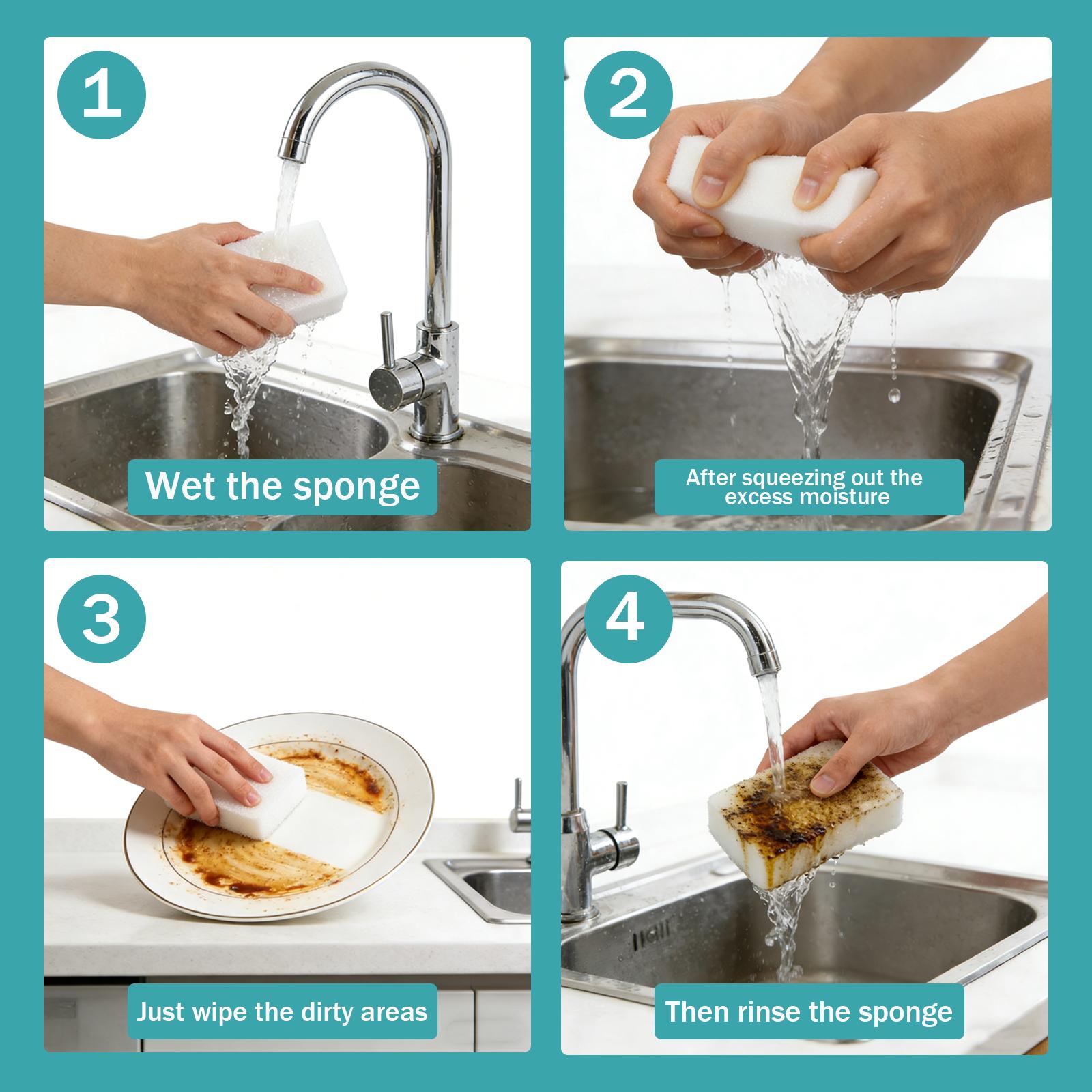 10 Pack Magic Sponges Cleaning Eraser, Melamine Sponge Foam Pads,Multi-Functional Household Cleaning Kitchen Dish Sponge for Furniture,Bathroom,Bathtub, Sink,Floor, Baseboard, Wall Cleaner 10 Pack Magic Sponges Cleaning Eraser, Melamine Sponge Foam Pads,Multi-Functional Household Cleaning Kitchen Dish Sponge for Furniture,Bathroom,Bathtub, Sink,Floor, Baseboard, Wall Cleaner