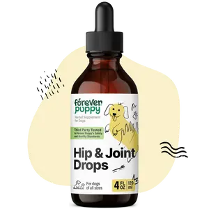 Hip & Joint Supplement for Dogs - Joint Mobility Support Drops for Dogs w/Turmeric Root, Devil's Claw & Irish Sea Moss - Liquid Food Supplements for All Breeds & Sizes - 4 oz