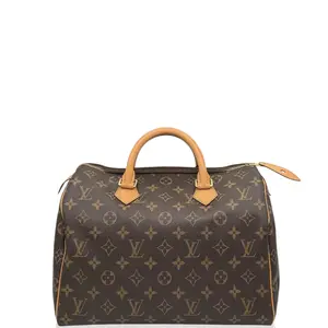 Pre-owned Louis Vuitton Leather tote bags Speedy 30 Monogram Brown (lm1107m0)