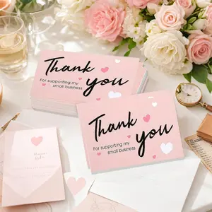 Thank You Card, 50pcs/pack Simple Thank You Card, Gift Wrapping Card, Custom Message Card, Business Party Wedding Graduation Gift Card, Gift Ideas, Durable Card, Durable Cardstock