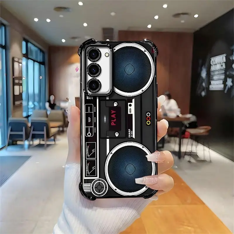 Vintage 80s Boombox Cassette Phone Case for 【Galaxy S23+】 | MagSafe Ready, Unique Cool Design Protective Case.666