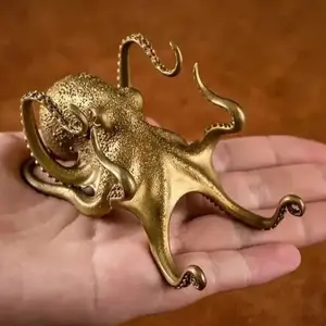 Metal Octopus Desk Figurine/ Phone Stand