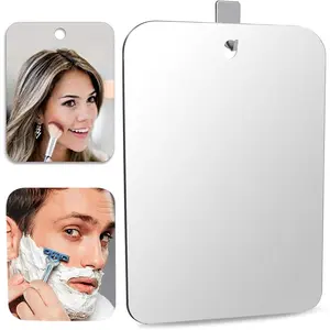 Deluxe Large Fogless Shower Mirror (11 in x 7.8 in) Anti-Fog Shave Mirror Fog-Free Wall Hanging Mirror Bathroom Mirror